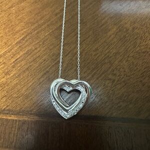 925 Sterling Silver Heart Necklace from Zales